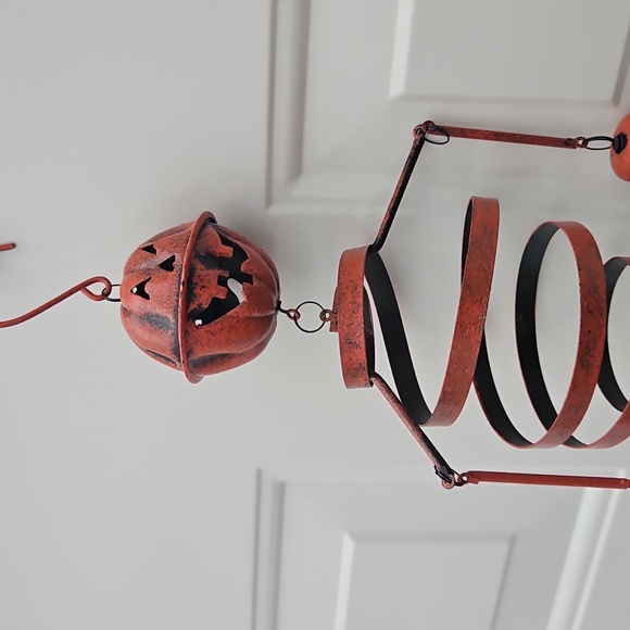 Pumpkin halloween metal hanging door bell - Picture 2 of 2